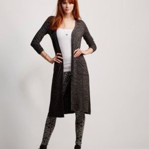 Marled Gray Duster Cardigan